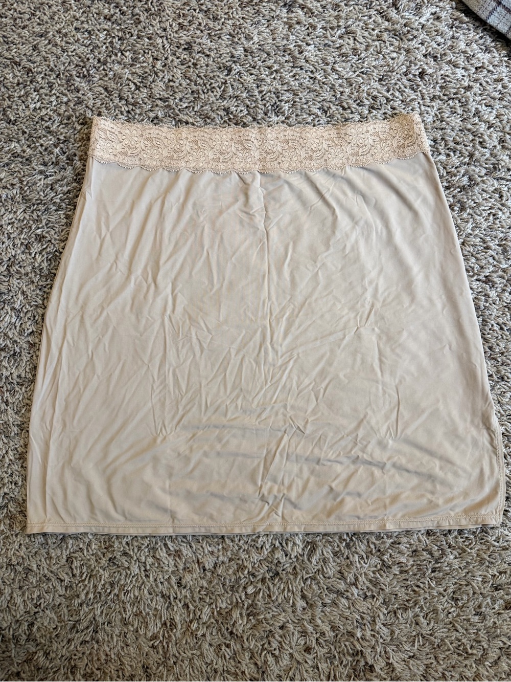 Jockey Beige Lace Waist Slip Skirt